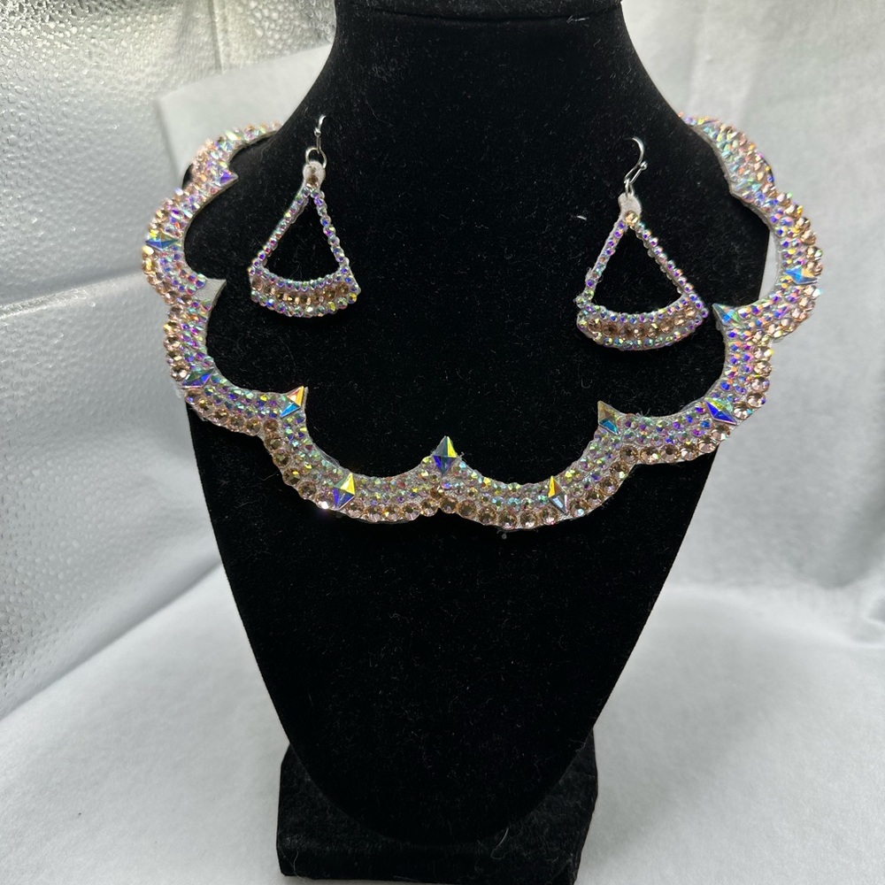 Competition  Ballroom Dance necklace and earrings set